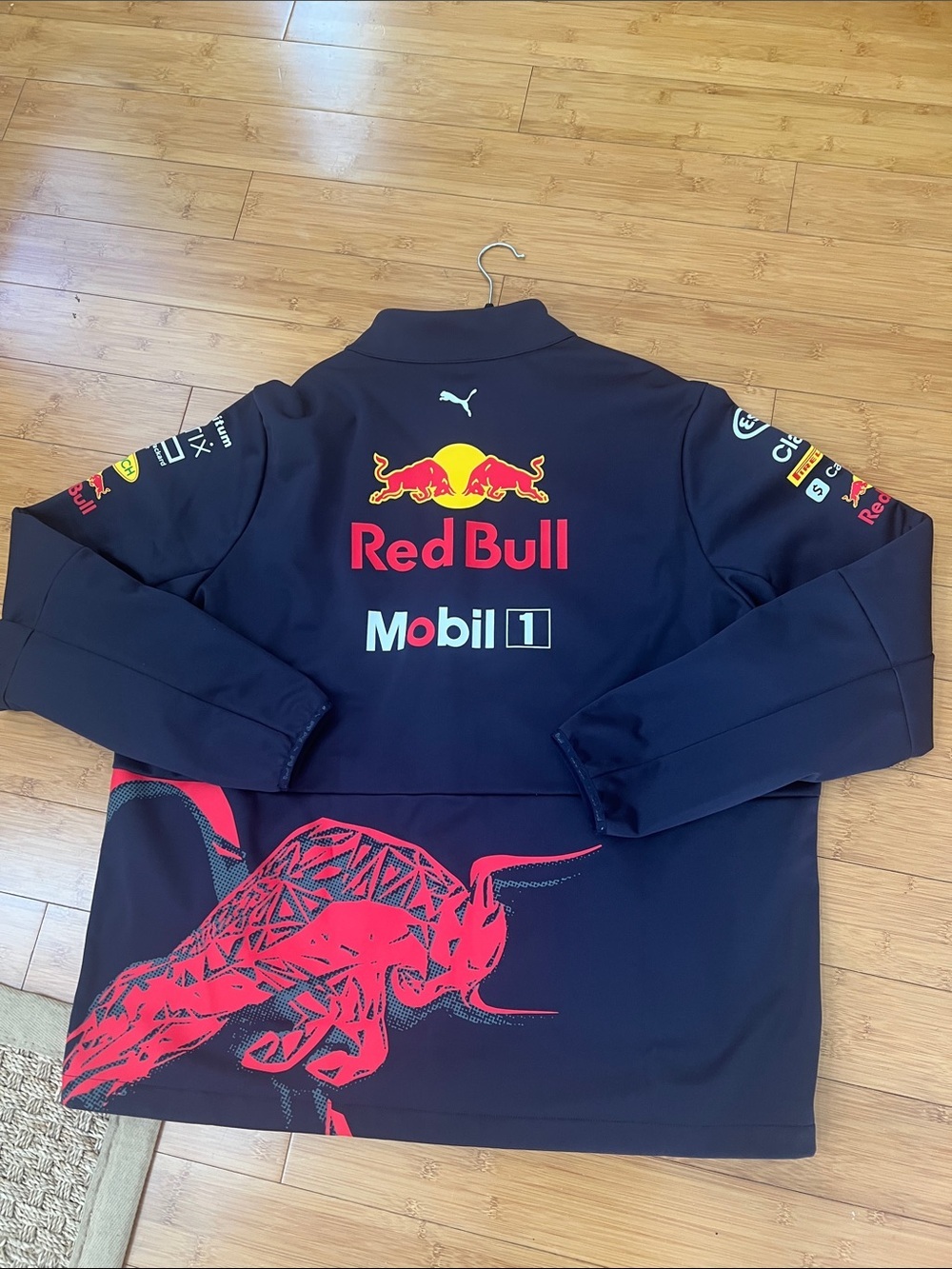 Red Bull Racing Puma Jacket men black red full zip Mobil 1 Softshell graphic 3XL